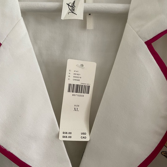 By Anthropologie Flannel Buttondown Pajama Top blouse XL NEW NWT - Picture 9 of 12